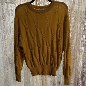 Mustard Cable Knit Sweater